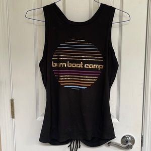 Burn Boot Camp Workout Tank w/ Ruching Size Medium